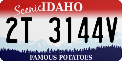 ID license plate 2T3144V
