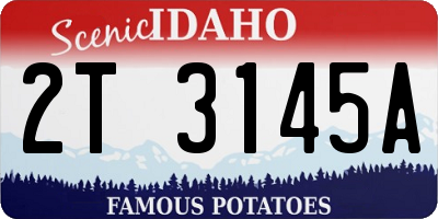 ID license plate 2T3145A