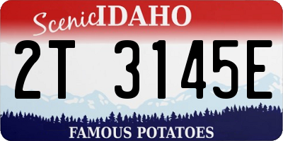 ID license plate 2T3145E