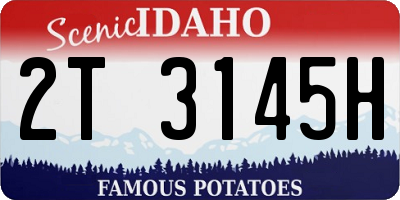 ID license plate 2T3145H