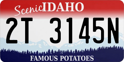 ID license plate 2T3145N