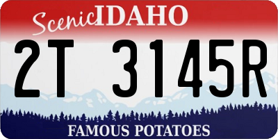 ID license plate 2T3145R