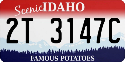 ID license plate 2T3147C