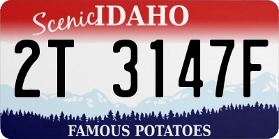 ID license plate 2T3147F