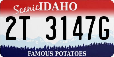 ID license plate 2T3147G