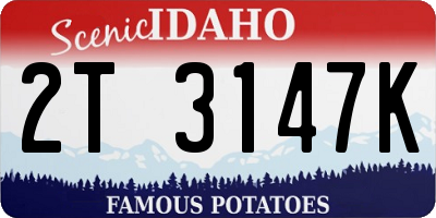 ID license plate 2T3147K