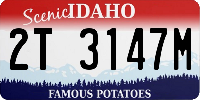 ID license plate 2T3147M