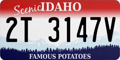 ID license plate 2T3147V