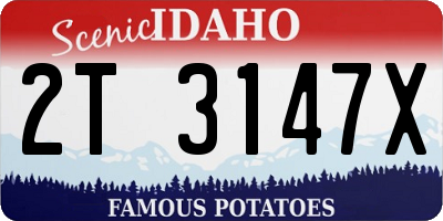 ID license plate 2T3147X
