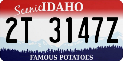ID license plate 2T3147Z