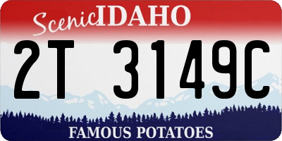 ID license plate 2T3149C