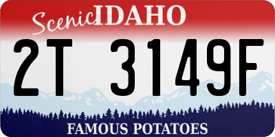 ID license plate 2T3149F
