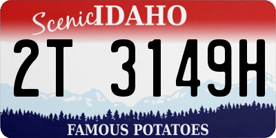 ID license plate 2T3149H