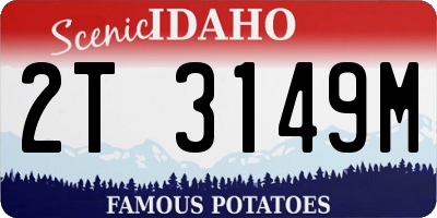 ID license plate 2T3149M