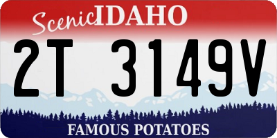 ID license plate 2T3149V
