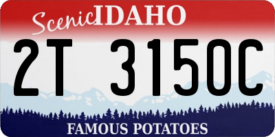 ID license plate 2T3150C