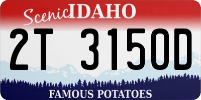 ID license plate 2T3150D