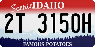 ID license plate 2T3150H