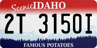 ID license plate 2T3150I