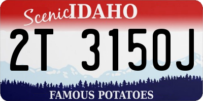ID license plate 2T3150J
