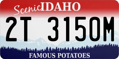 ID license plate 2T3150M
