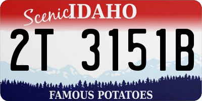 ID license plate 2T3151B
