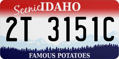 ID license plate 2T3151C