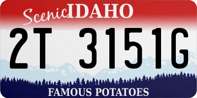 ID license plate 2T3151G