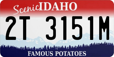 ID license plate 2T3151M