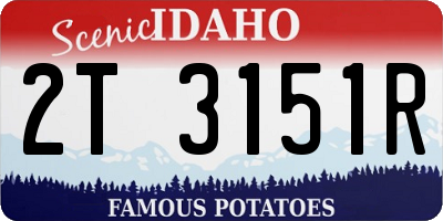 ID license plate 2T3151R
