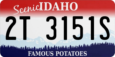 ID license plate 2T3151S