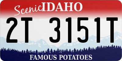 ID license plate 2T3151T