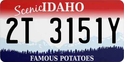 ID license plate 2T3151Y