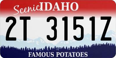 ID license plate 2T3151Z