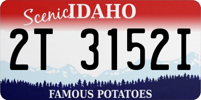 ID license plate 2T3152I