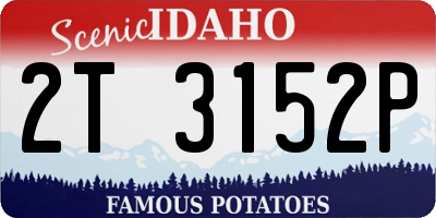 ID license plate 2T3152P