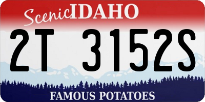 ID license plate 2T3152S