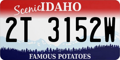 ID license plate 2T3152W