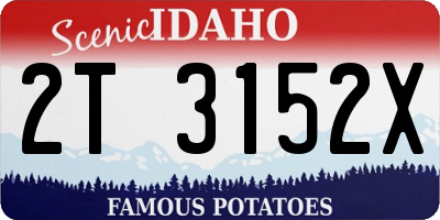 ID license plate 2T3152X