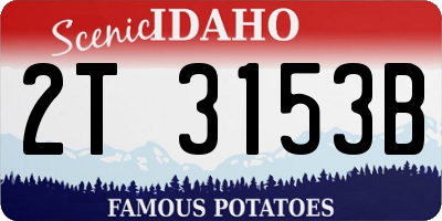 ID license plate 2T3153B