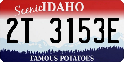 ID license plate 2T3153E