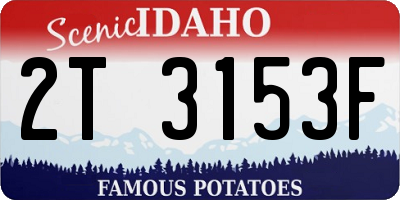 ID license plate 2T3153F