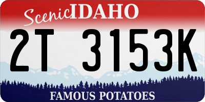 ID license plate 2T3153K