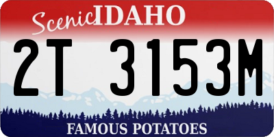 ID license plate 2T3153M