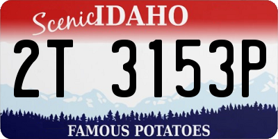 ID license plate 2T3153P