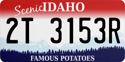 ID license plate 2T3153R