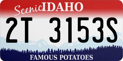 ID license plate 2T3153S