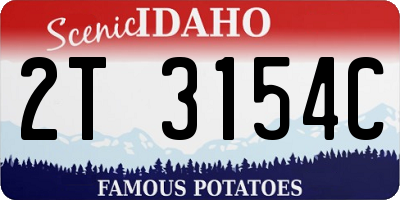 ID license plate 2T3154C