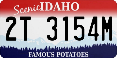 ID license plate 2T3154M