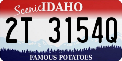 ID license plate 2T3154Q